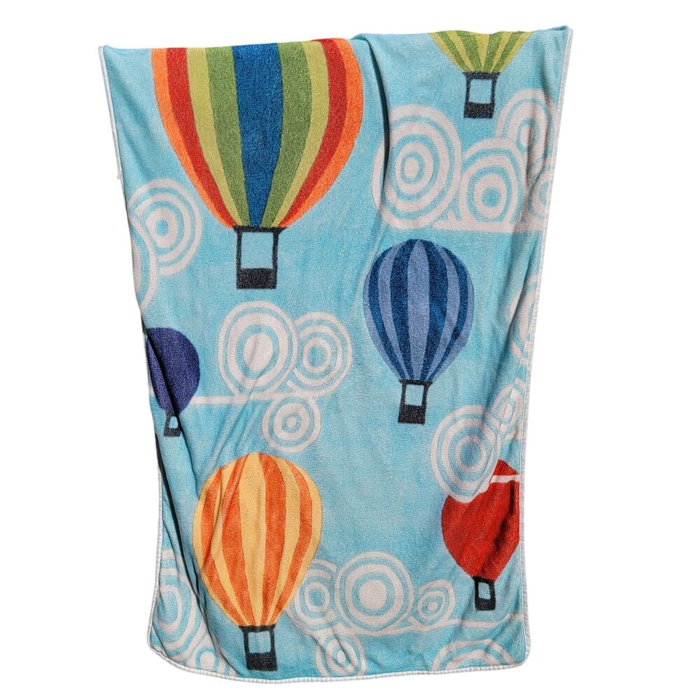 Unbranded Baby Mat Blanket w/ Hot Air Balloons, Textured Backing